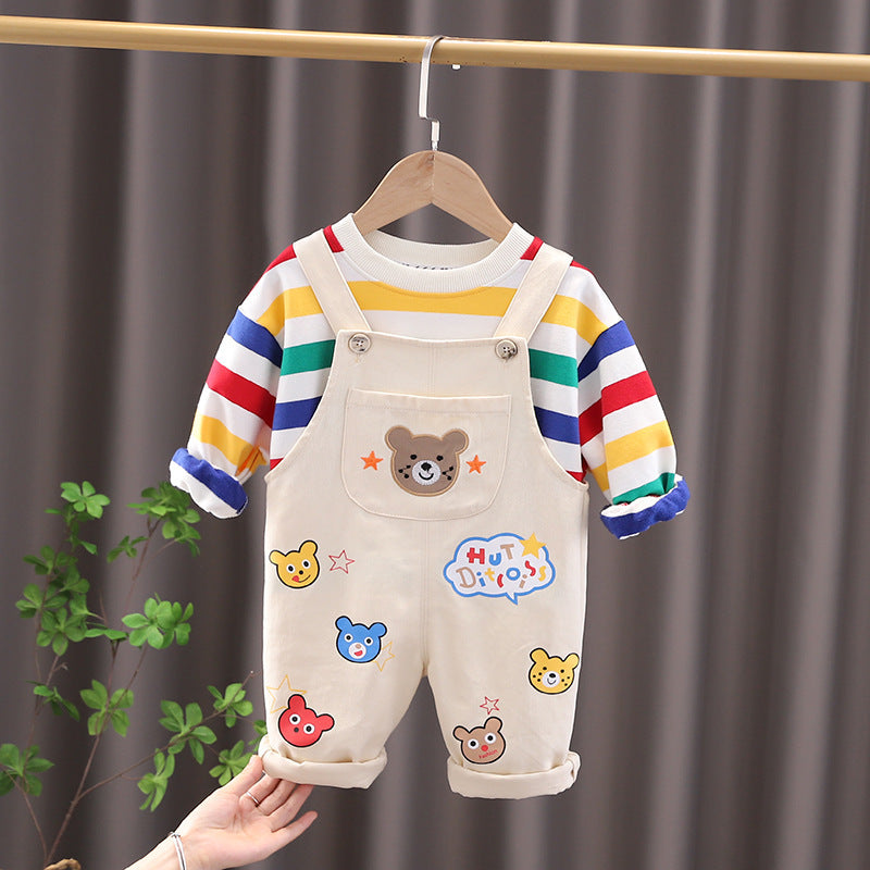 Little Bear Overalls Set