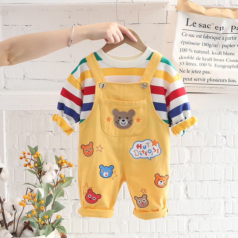 Little Bear Overalls Set