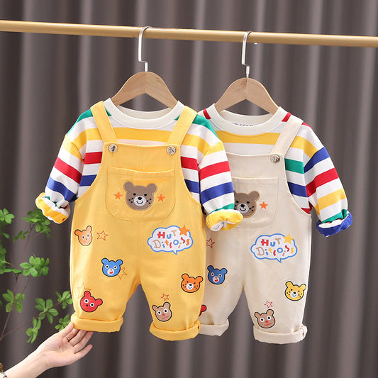 Little Bear Overalls Set
