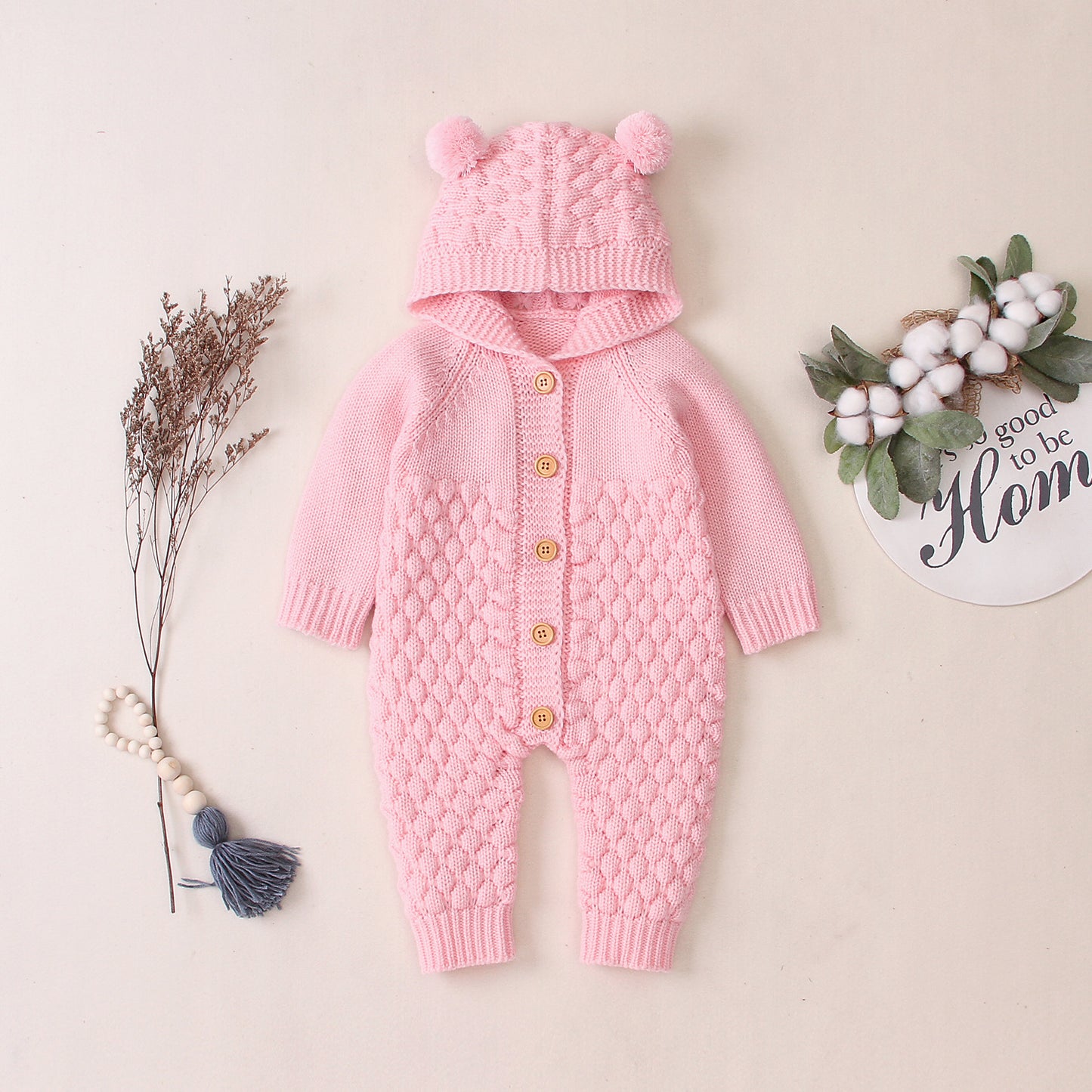 Snuggle Bear Knitted Romper