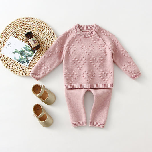 Sweetheart Knit Sweater Set