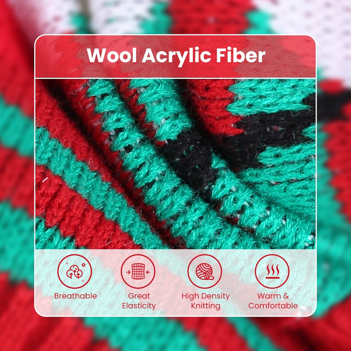 Pet Christmas Turtleneck Sweater for Small Dogs & Cats - Snowman & Stripe Patterns (4 Sizes)