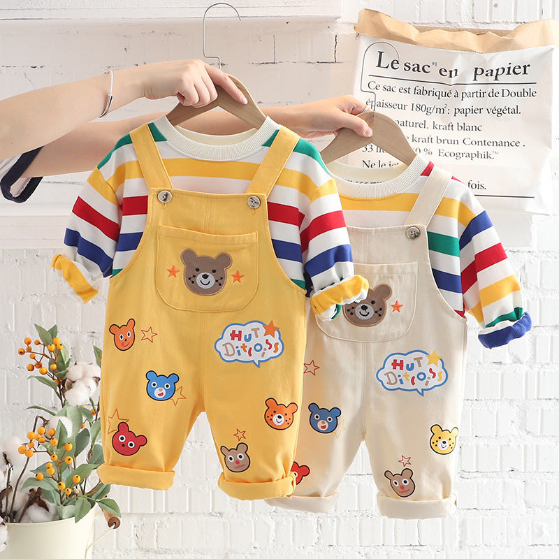 Little Bear Overalls Set