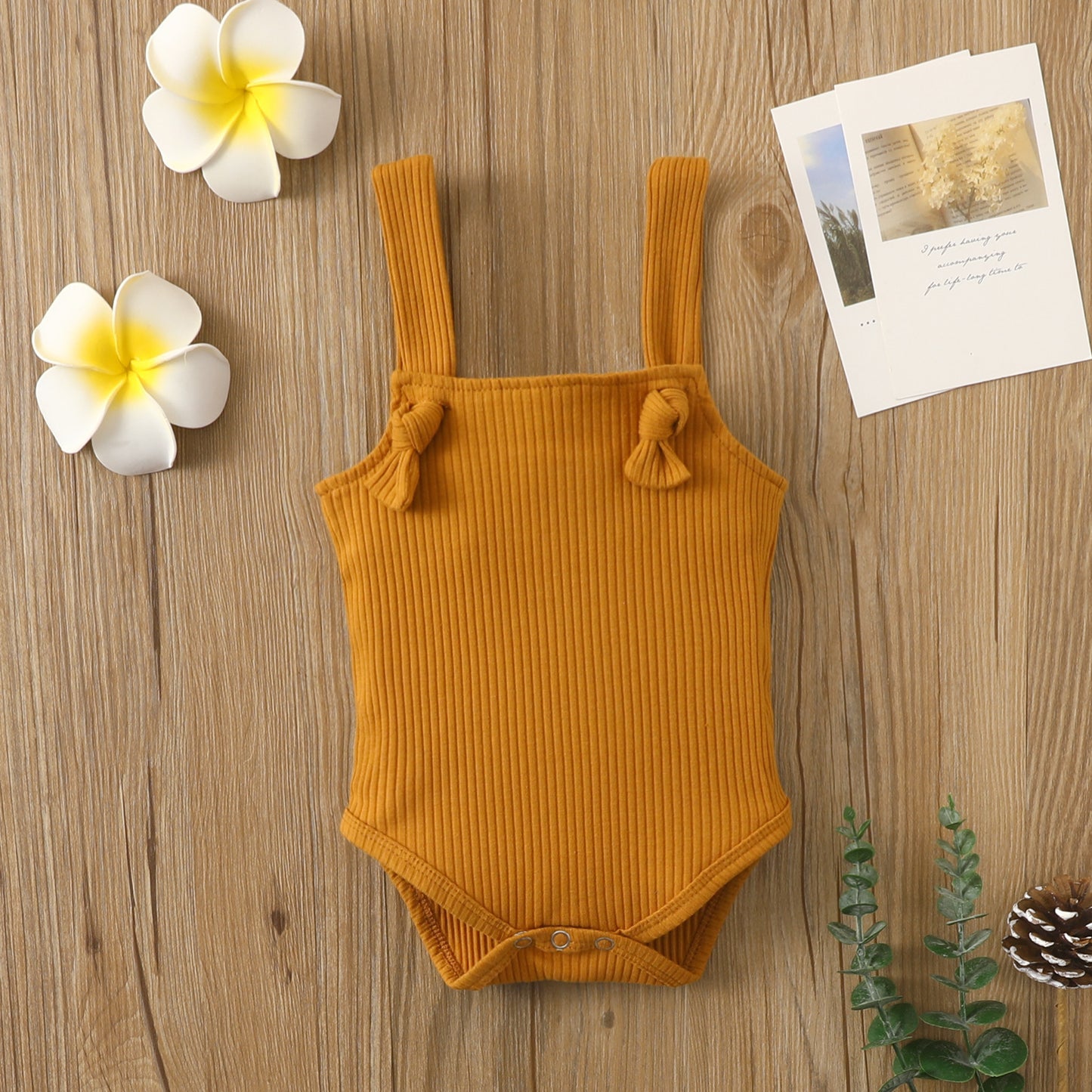 Little Sunbeam Ribbed Romper